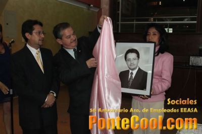 Develación de la foto del expresidente Ing. Carlos Salcedo 
