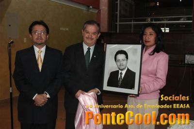 Develación de la foto del expresidente Ing. Carlos Salcedo
